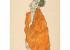 Egon Schiele, Selbstbildnis in oranger Jacke